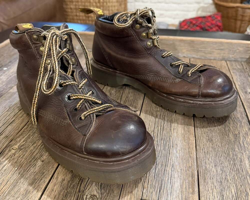 Vintage Dr. Martens 8287 Brown Leather Boots UK 8 US Men 9 Women 10 Made England - Picture 11 of 13
